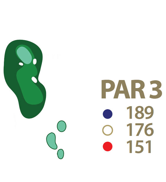 Mapa esquemático del hoyo 2 perteneciente al campo de 18 hoyos de La Romana Golf Club