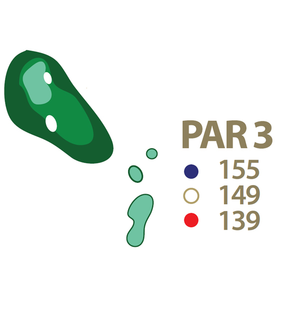 Mapa esquemático del hoyo 7 perteneciente al campo de 18 hoyos de La Romana Golf Club